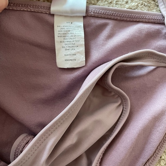 Ika Kul two piece swimsuit string bikini crochet top removable cups full bottom - Picture 4 of 7